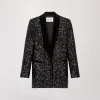 Blazer à sequins noir