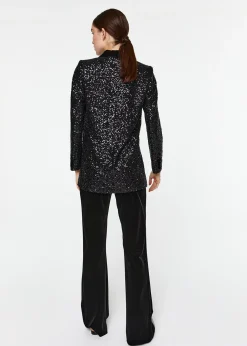 Blazer à sequins noir