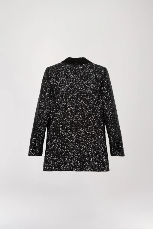 Blazer à sequins noir