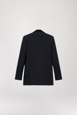 Blazer jacquard chevron marine