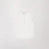 Blouse chemise sans manches blanc cassé