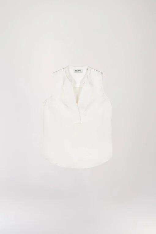 Blouse col officier blanc