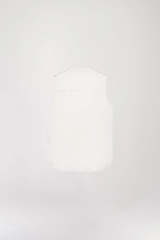 Blouse col officier blanc