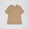Blouse en soie beige