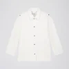 Blouson en double toile stretch blanc cassé