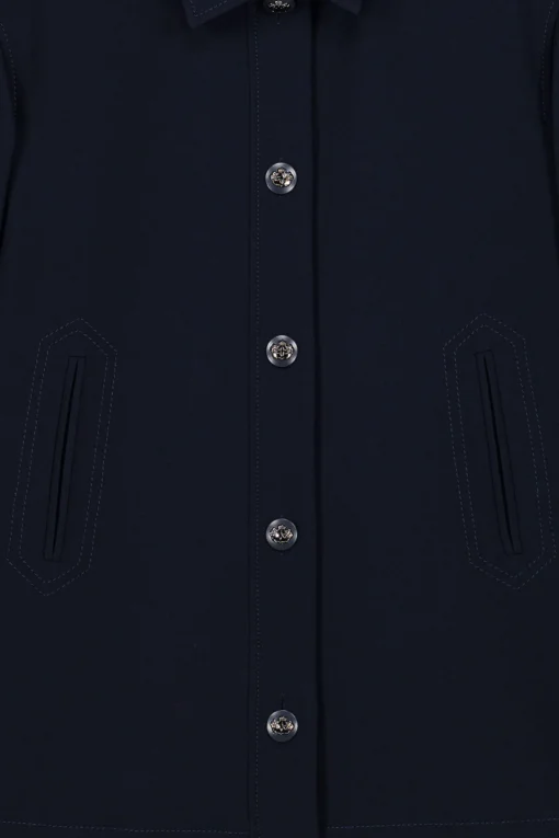 Blouson en double toile stretch marine