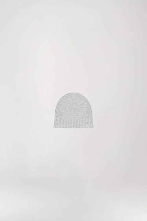Bonnet en cachemire à sequins gris