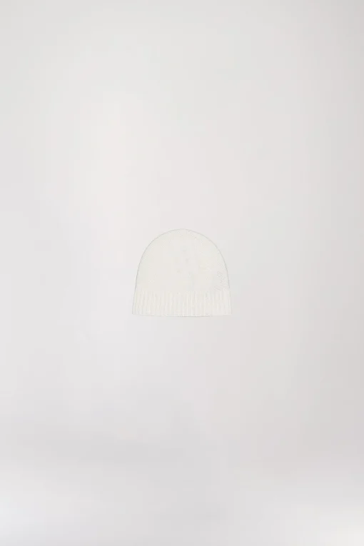 Bonnet en cachmire avec sequin blanc