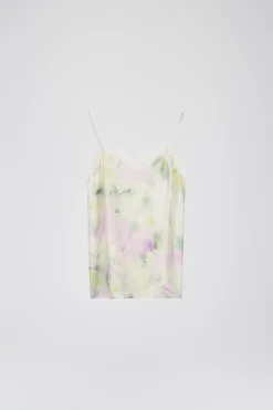 Caraco imprimé psychadélique en twill de soie