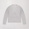 Cardigan en cachemire gris pâle