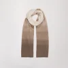 Écharpe cachemire tie and dye taupe moyen