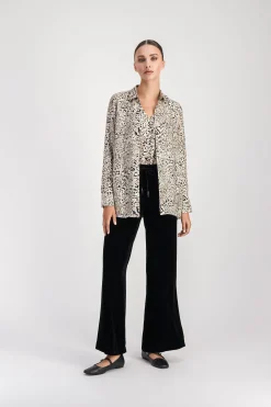 Chemise à imprimé léopard