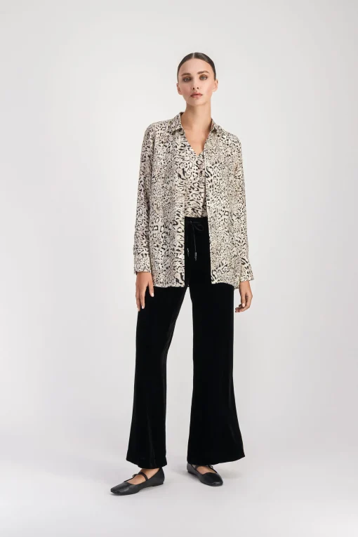 Chemise à imprimé léopard