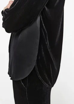 Chemise bi-matière noir