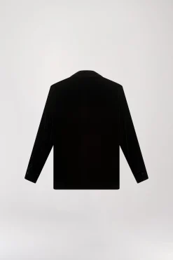 Chemise bi-matière noir