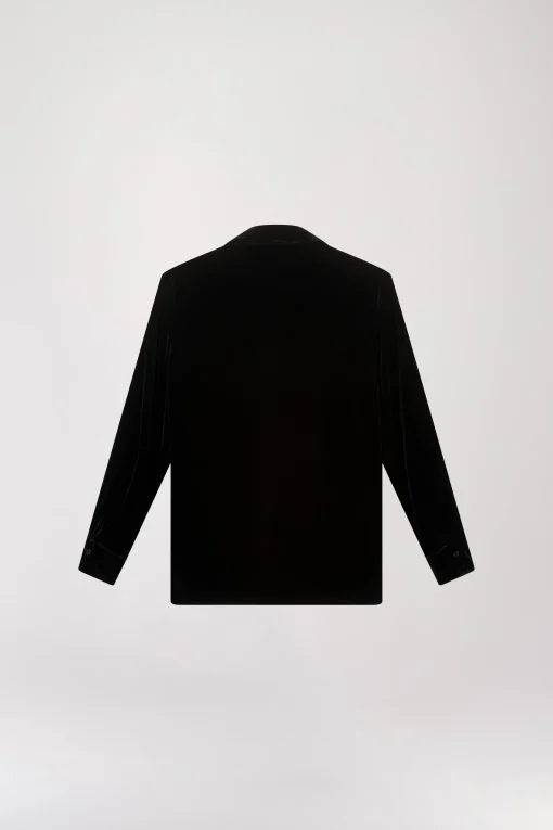 Chemise bi-matière noir