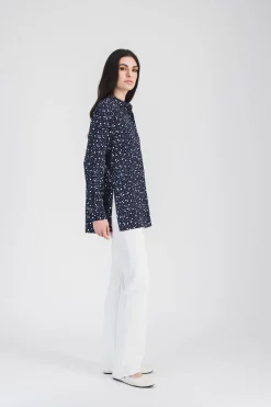 Chemise cintrée imprimé pois
