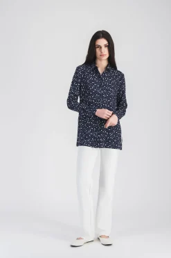 Chemise cintrée imprimé pois