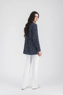 Chemise cintrée imprimé pois