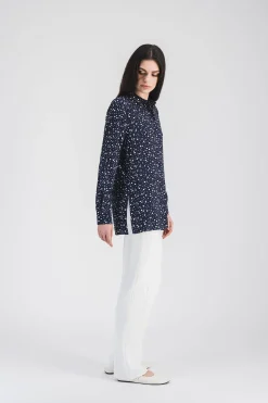 Chemise cintrée imprimé pois
