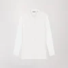 Chemise en jersey et lin blanc