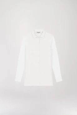 Chemise en jersey et lin blanc