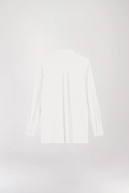 Chemise en jersey et lin blanc