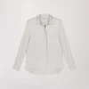 Chemise en satin de soie béton