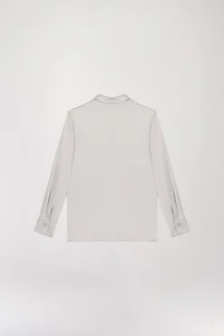 Chemise en satin de soie béton
