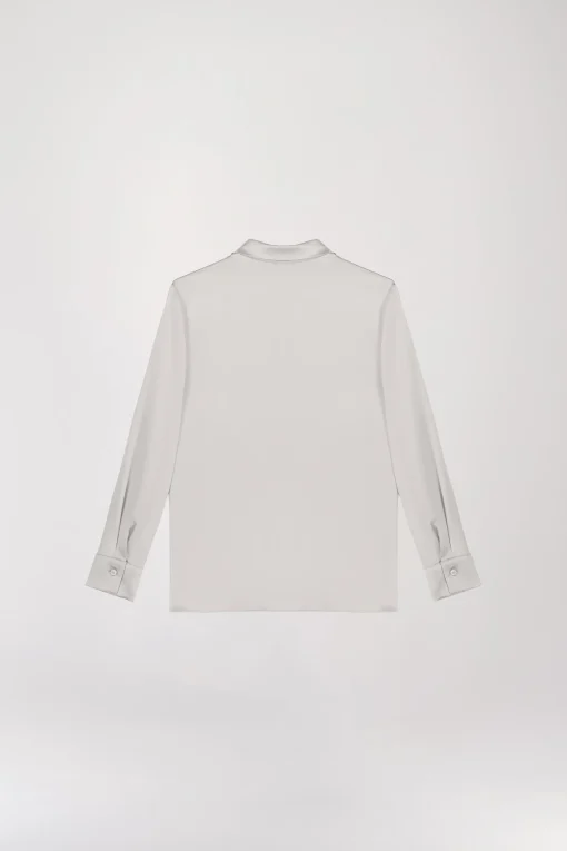 Chemise en satin de soie béton