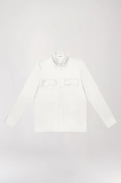 Chemise en soie blanc cassé