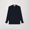Chemise en soie col officier marine
