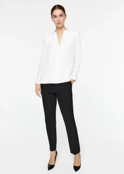 Chemise en soie col officier marine