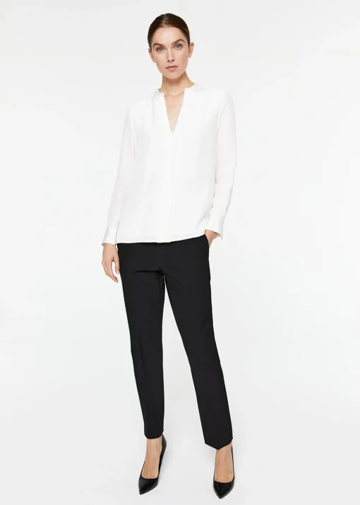 Chemise en soie col officier marine