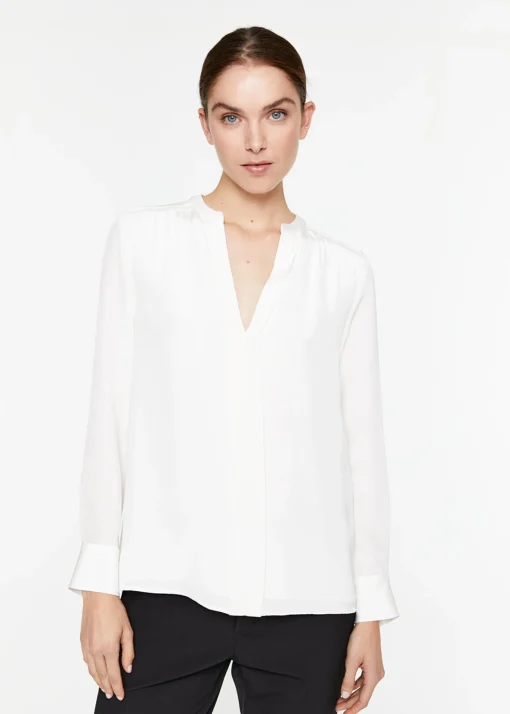 Chemise en soie col officier marine