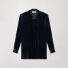 Chemise en velours marine