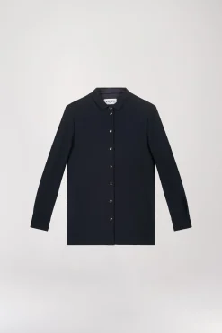 Chemise longue marine