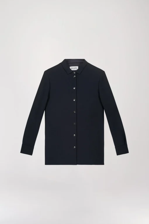 Chemise longue marine