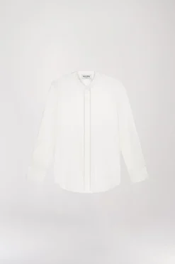 Chemise sans col blanc cassé