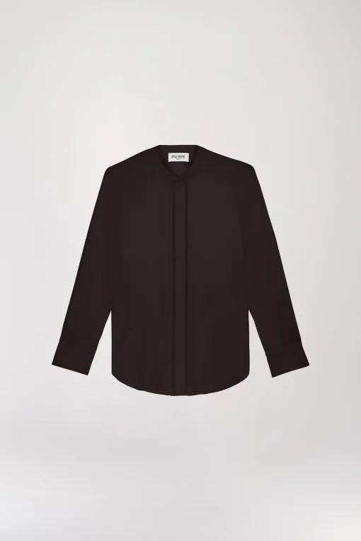 Chemise sans col ebene