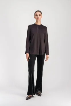 Chemise sans col ebene