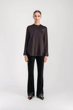 Chemise sans col ebene