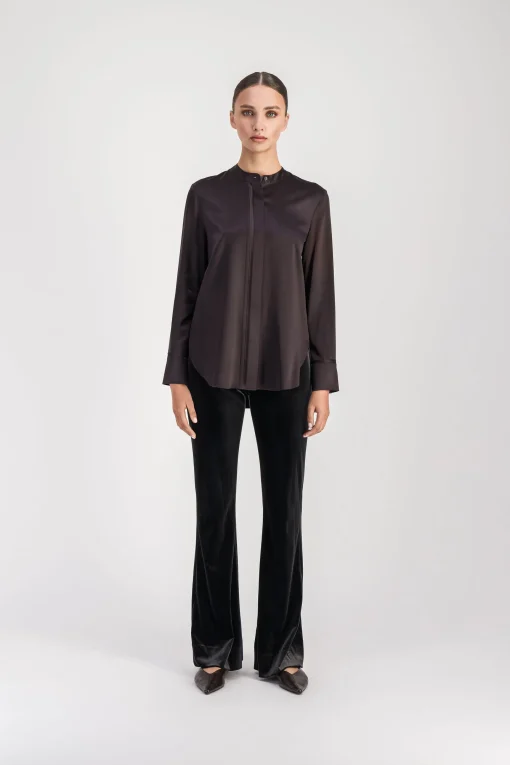 Chemise sans col ebene