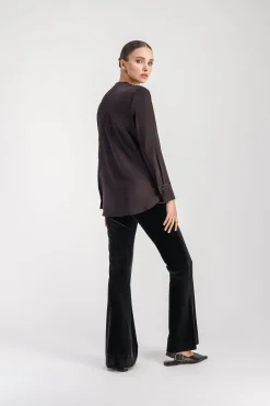 Chemise sans col ebene