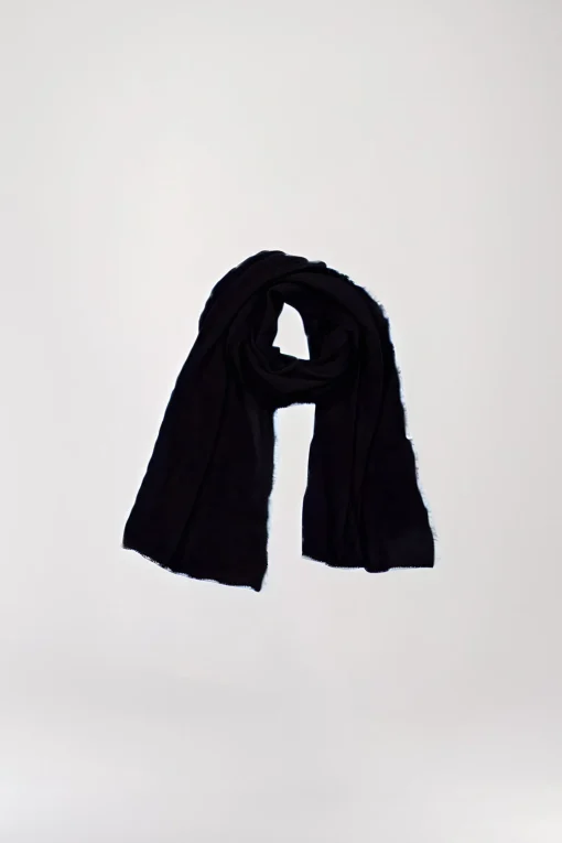 Echarpe en cachemire lurex noire