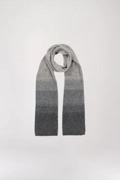 Echarpe en cachemire soufflée gris moyen