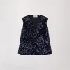 Gilet à sequins marine