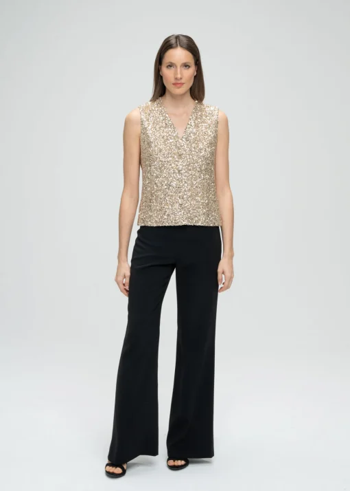 Gilet à sequins or