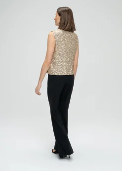 Gilet à sequins or