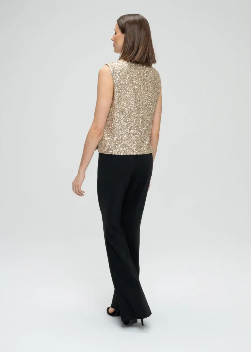 Gilet à sequins or